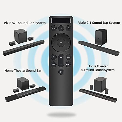 Backlit Display Bluetooth Remote Replacement for Vizio 5.1 2.1 Home Theater Soundbar Sound Bar Speaker System Replacement Control V21d-J8 V21x-J8 V21-H8 V51x-J6 V51-H6 M21d-H8R M51ax-J6