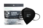 POWECOM KN95 Respirator Face Masks (10 Pack) | Black | Earloop Style