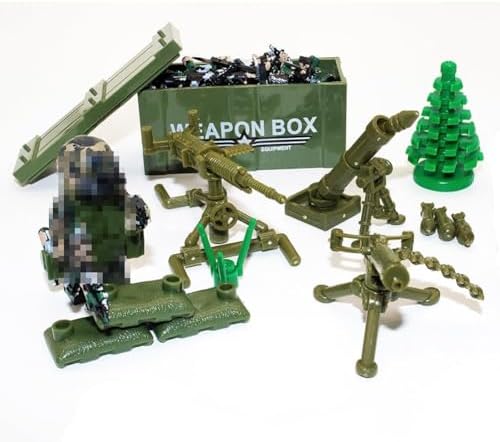 200+ Pcs Military Weapon Pack Accessories Kits Toys, Swat Team Building Block Toys, Military Soldier Style Weapon Sets, Army Equipment Gear Sets, Accessories Compatible with Major Mini figure