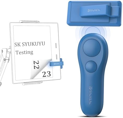 SK SYUKUYU Page Turner for Kindle Paperwhite Oasis Kobo eReaders Accessories, RF Remote Control Page Turner Clicker for ipad Tablets Reading Novels Comics, Remote Camera and Video Button(Blue)
