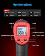 Wintact Infrared Thermometer Temperature Gun -58℉ to 986℉, Digital IR Heat Surface Temp Gun, Non-Contact Laser Thermal Gun for Cooking Food, BBQ, Pizza Oven, Grill, Griddle Accessories