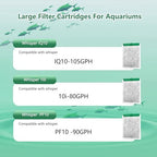 6 Pack Aquarium Filter Cartridge Compatible with Whisper Power Filters,Medium Replacement Filter Cartridges Bio-Bag for 10i/PF10/IQ10