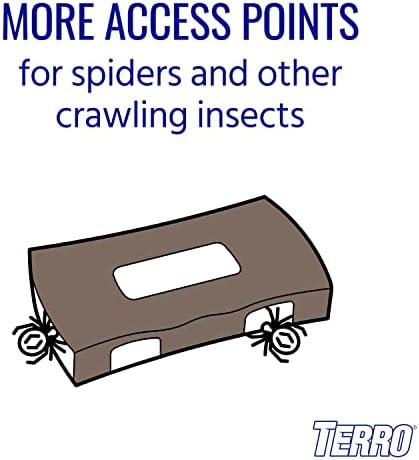 TERRO T3220 Refillable Spider & Insect Trap Attracts Pests with Hydro-tech Lure – Includes 2 Traps & 8 Glue Boards , Brown