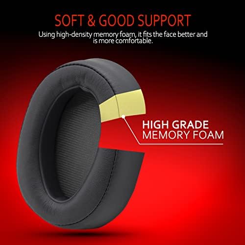 Krone Kalpasmos Replacement Earpads for Sony WH-H900N h.Ear on 2 & Sony MDR-100ABN Headphones, Sony Headphone Cushions Compatible with Sony 900N, Sony WH H900N earpads with Soft Foam Leather(Grey)