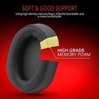 Krone Kalpasmos Replacement Earpads for Sony WH-H900N h.Ear on 2 & Sony MDR-100ABN Headphones, Sony Headphone Cushions Compatible with Sony 900N, Sony WH H900N earpads with Soft Foam Leather(Grey)