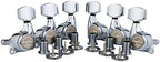 Guyker 6Pcs Guitar Locking Tuners (3L + 3R Handed) - 1:21 Ratio Lock String Tuning Key Pegs Machine Heads with Hexagonal Handle Replacement for LP SG Style Electric, Folk or Acoustic Guitars - Chrome