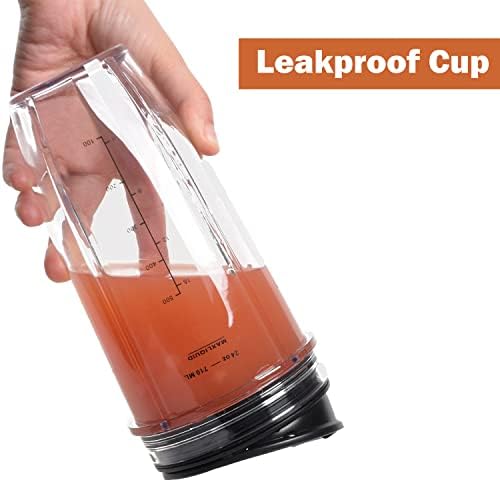 Replacement Blender Cup with Lid (2 Pack) 24 Oz Cups For Ninja Auto iQ BL480 BL482 BL642 BL682 BL450 BN401 BN751 BN801 Foodi SS351 SS151 SS401 Ninja Blender Auto iQ Blade