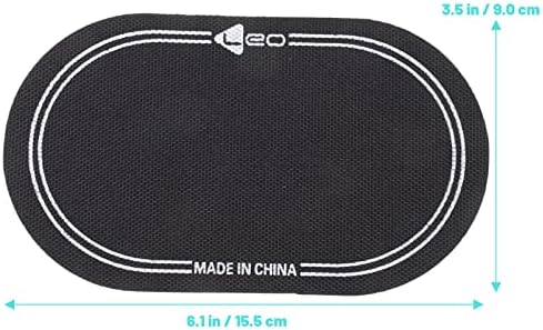 SUPVOX 2 Pcs Bass Drum Single Pedal Patch: 6.1 x 3.5 Inch Self-adhesive Drumhead Mute Pad - Percussion Instrument Accessories, Black Drum Patch for Replacement Kick Drum