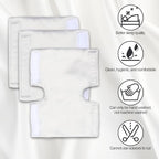 Satin Mask Strap Covers, Mask Frame Covers Compatible with DreamWear or ResMed AirFit Silky Satin Headgear Cover Set C P A Accessories & Supplies Face Cushion Pads for Reduce Red Marks (Light Grey)