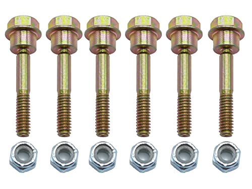 575938801 Set of 6 Shear Bolts and Hex Nuts fits Poulan Pro Snow Blower