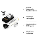 MAXUS Digital Milligram Scale 50g/0.001g, Compact Mg Scale with 20g Calibration Weight and Accessories, Black Powder Scale for Reloading