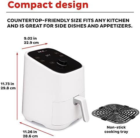 Instant Pot Vortex 2QT Mini Air Fryer,Small Air fryer that Crisps,Reheats, Bakes, Roasts for Quick Easy Meals,Includes over 100 In-App Recipes,is Dishwasher-Safe,from the Makers of Instant Pot, White