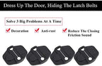 YOCTM Door Lock Decoration Cover for 2018-2025 Jeep Wrangler JL JLU 4XE Unlimited Sahara Sports Rubicon Gladiator JT Door Lock Cover Parts Accessories Black (4Door) (Pack of 6)