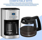14-CUPS Coffee Maker Glass Carafe Replacement Pot Compatible with Cuisinart Coffee Machine DCC-2200RC, DCC-2200, DCC-3200, DCC-3200P1, DCC-3200FR, DCC-2600, DCC-2800, DCC-1800FR, CBC-7400, CBC-7000PC