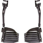 Invacare T93HCP Wheelchair Hemi Footrest with Composite Footplate and Heel Loop for Wheelchair, Pair