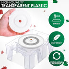 Dual Deck Revolving Card Holder - 360 Degree Poker Playing Cards Holder Canasta Card Holder Casino Accessories Acrylic Playing Card Holder for Playing Card Games - Clear Tray Poker Card Deck Holder