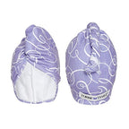 Turbie Twist Microfiber Hair Towel Wrap for Women and Men | 2 Pack | Bathroom Essential Accessories | Quick Dry Hair Turban for Drying Curly, Long & Thick Hair (Purple Signature)