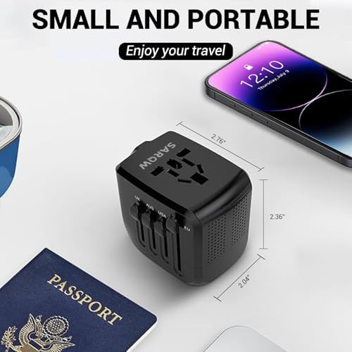 Travel Converter Adapter Voltage Converter That Steps Down 220 Volts to 110 Volts for use in Over 200 Countries,Including The U.S., U.K., Europe, and Australia