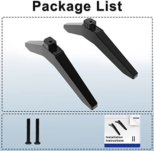 Replacement Legs for LG TV, TV Stand Legs for 43 Inch LG TV Legs 43UK6200 43UK6090 43LK5700PUA 43UM7300 43UN6900PUB 43LJ5500 43LJ550M 43LJ5550 MAM645839 AAN76009325 AAN76009305 AAN76009358 with Screws