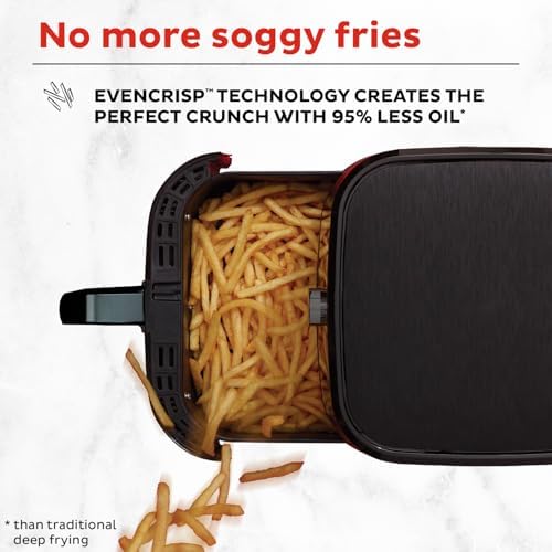 Instant Pot Vortex 5.7QT Air Fryer, Custom Program Options, 4-in-1 Functions, EvenCrisp Technology that Crisps, Roasts, Bakes and Reheats, 100+ In-App Recipes, from the Makers of Instant Pot, Black
