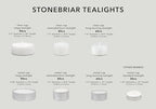 Stonebriar 96 Count White Unscented Smokeless Long Burning Clear Cup Tea Light Candles with 6 to 7 Hour Burn Time