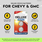 Key Fob Replacement Batteries for Chevy GMC (Silverado Equinox Malibu Sierra Traverse Cruze Impala Tahoe Terrain Acadia Yukon Colorado Camaro Suburban Trax Blazer Sonic Express) Remote Key (Pack of 2)