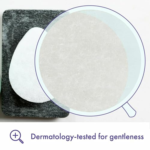 Buf-Puf Facial Sponge, Dermatologist Developed, Removes Deep Down Dirt & Makeup That Causes Breakouts and Blackheads, Reusable, Exfoliating, White, 2 Count