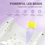 Melodysusie UV Nail Lamp, Plus30T UV Light for Gel Nails True 54W Professional Led Nail Dryer with 3 Timer, Smart Sensor, LCD Display, Detachable Tray Fast Curing Nail Art Tools Manicure Accessories