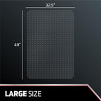 NINJA Easy Glide Office Chair Mat for Carpet Floors, Strong Slip Resistant Under Desk Floor Protector, Stay in Place Plastic Computer Mats for Rolling Work and Gaming Chairs, 32.5x48 Inch, Clear