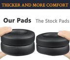 SoloWIT Replacement Ear Pads Cushions for Beats Studio 2 & Studio 3 Wired & Wireless Headphones, Earpads with Soft Protein Leather, Noise Isolation Memory Foam, Added Thickness - Black