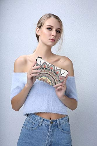 Deanfun Cosmetic Bag for Women, Mandala Flowers Waterproof Makeup Bags Roomy Toiletry Pouch Travel Accessories Gifts (50965)