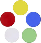5 Pieces Microscope Filters, 32 35 42 45mm Diameter Biological Microscope Accessories Green Blue Yellow White Red Optical Glass (Color : Diameter 32mm)