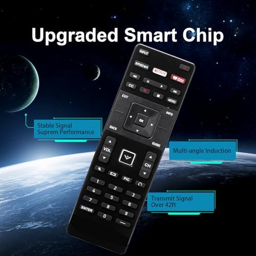 XRT122 Universal Replacement Remote Control for All Vizio E-Series D-Series LED HDTV Smart TV