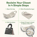 BugMD Clothes Moth Boss Traps (6 Count, Black) - Sticky Glue Bug Repellent Pheromone Attractor for Closets Wardrobes Cabinet Drawers, Moth Balls for Closet, Moth Traps with No Harsh Chemicals
