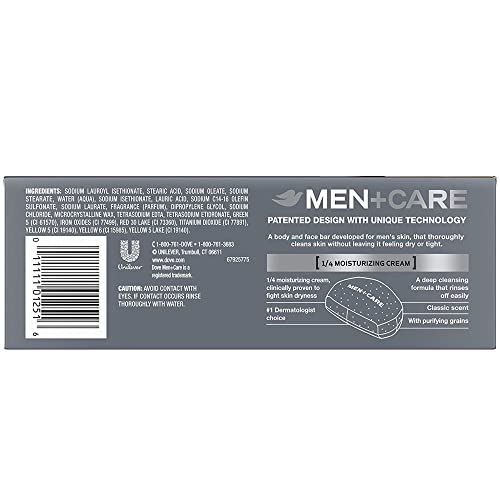 Dove Men+Care Men's Bar Soap More Moisturizing Than Bar Soap Deep Clean Soap Bar that Effectively Washes Away Bacteria, Nourishes Your Skin 3.75 oz 10 Bars