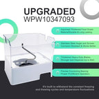 WPW10347093 Removable Ice Bin Replacement Compatible with Whirlpool, Maytag, KitchenAid, Jenn-Air Refrigerator Part Replacing Your Fridge's Ice Bucket Assembly W10347093 w10347100 With Auger