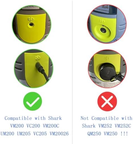 Charger for Shark VACMOP VM200 VC200 VM200C UM200 UM205 VC205 VM20026 VACMOP Series 10.8V Li-ion Battery Pro Cordless Hard Floor Vacuum Mop Replacement Charger 6.5Ft
