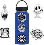 400 PCS Goth Stickers,Goth Accessories,Cool Gothic Bulk Stickers for Adults,Skull Stickers for Water Bottles,Laptops,Scrapbooks