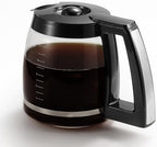 12-Cup Replacement Glass Carafe Compatible with Cuisinart Coffee Maker, 12 Cup Coffee Pot Replacement for Cuisinart, Models DCC-1100BK, DCC-1200PRC, DCC-2650, DGB500BK