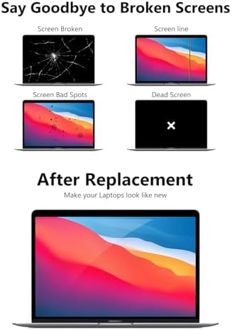 LHM A1989 A2159 A2289 A2251 Screen Replacement for MacBook Pro 13.3" 2018-2019-2020 Year Retina (EMC 3358 3214 3301 3348 3456) 2560x1600 Full LCD Screen Display Assembly with Fix Kit (A1989-Silver)