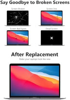 LHM A1989 A2159 A2289 A2251 Screen Replacement for MacBook Pro 13.3" 2018-2019-2020 Year Retina (EMC 3358 3214 3301 3348 3456) 2560x1600 Full LCD Screen Display Assembly with Fix Kit (A1989-Silver)