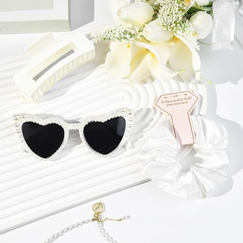 Bridal Shower Gifts for Women Bride To Be Gift Set Bride Hair Clip Claw Clip Accessories Bride Hair Scrunchie Bride Sunglasses Bachelorette Party Wedding Gifts