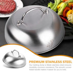 Grill Dome Cover - Griddle Accessories Heavy Duty 9" Wide Smashed Burger Melting Cheese Blackstone Dome,Fits for Cuisinart Stainless Steel Basting and Steaming Lid Cooking for Use in Flat Top Grills