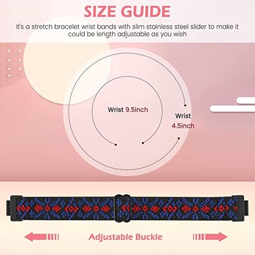 Elastic Watch Band - Compatible with Fitbit Inspire 3/2/HR/Ace 2/3, Soft Nylon Sport Wristband Replacement Straps For Women & Men
