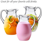 Amazing Abby - Bubbly Grand - Plastic Pitcher (96 oz, 3 Quart), Clear Water Pitcher with Lid, Fridge Jug, BPA-Free, Shatter-Proof, Great for Iced Tea, Sangria, Lemonade, Juice, Milk, and More