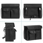 Mobility Scooter Bag, Electric Scooter Basket, Knee Scooter Basket, Mobility Scooter Caddy with 14 Inches Laptop Pocket and 2 Cup Holders for Bike, Mobility Scooter Accessories for Adults