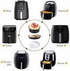 Air Fryer Accessories for Ninja Gowise Cosori Phillips Cozyna Gourmia Zeny, for 5.5/5.8/6.5 QT with 7 inch Cake Barrel,Pizza Pan and nore