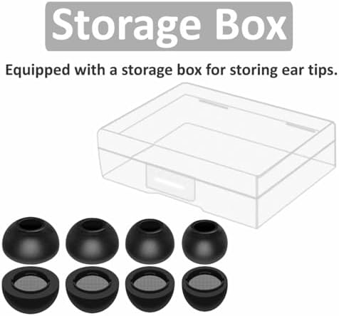 Galaxy Buds 3 Pro Memory Foam Tips Earbud, 4 Pairs Replacement Comfortable No Silicone Pain Noise Isolation Earbuds Accessories Compatible with Samsung Galaxy Buds 3 Pro - Black S/M/L/XL