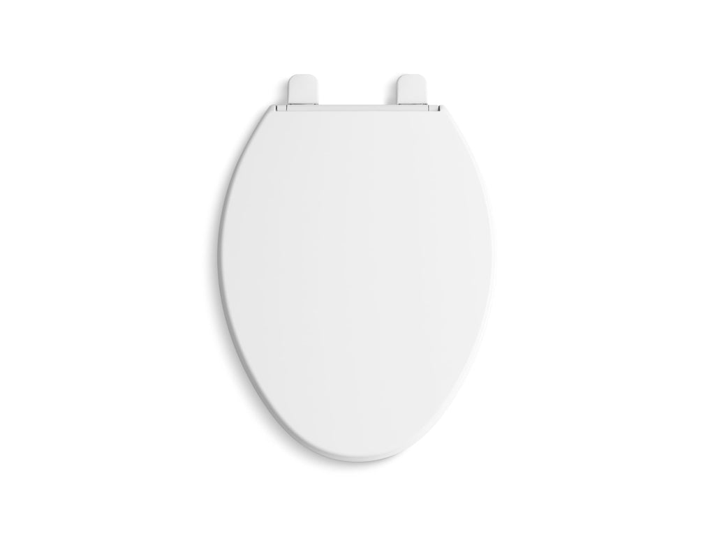 Kohler K-20110-0 Brevia Elongated Toilet Seat with Grip-Tight Bumpers, Quiet-Close Seat, Quick-Attach Hardware, White