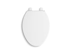 Kohler K-20110-0 Brevia Elongated Toilet Seat with Grip-Tight Bumpers, Quiet-Close Seat, Quick-Attach Hardware, White